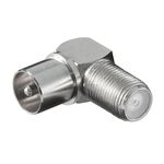 FENGER® FI03W IEC-Male to F-Female Right Angle Adapter, 10-Pack
