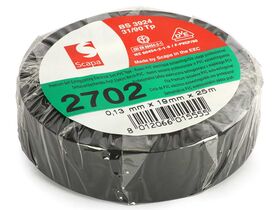 SCAPA® 2702 Insulation Black PVC Tape, Roll 25 Meters